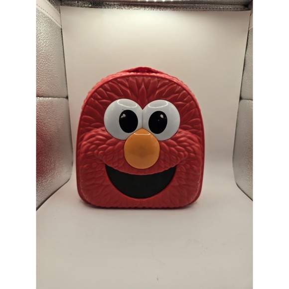 Elmo Playset Backpack Sesame Street Toy Bag Plastic Adjustable Straps - Picture 2 of 9